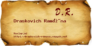 Draskovich Ramóna névjegykártya
